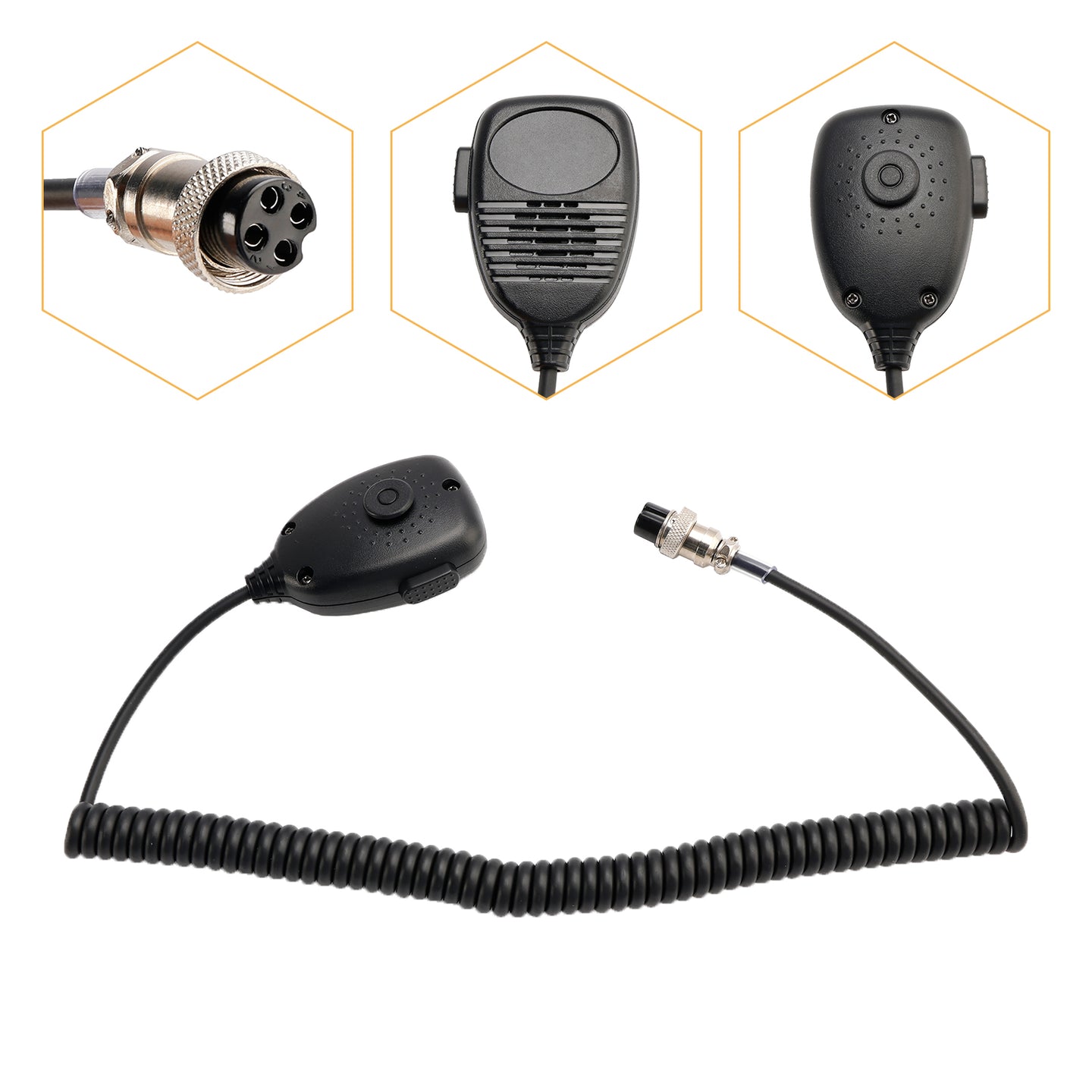 Microphone Car Mic Fit for CB-17 Walkie-Talkie Radio Megaphone Handle Microphone