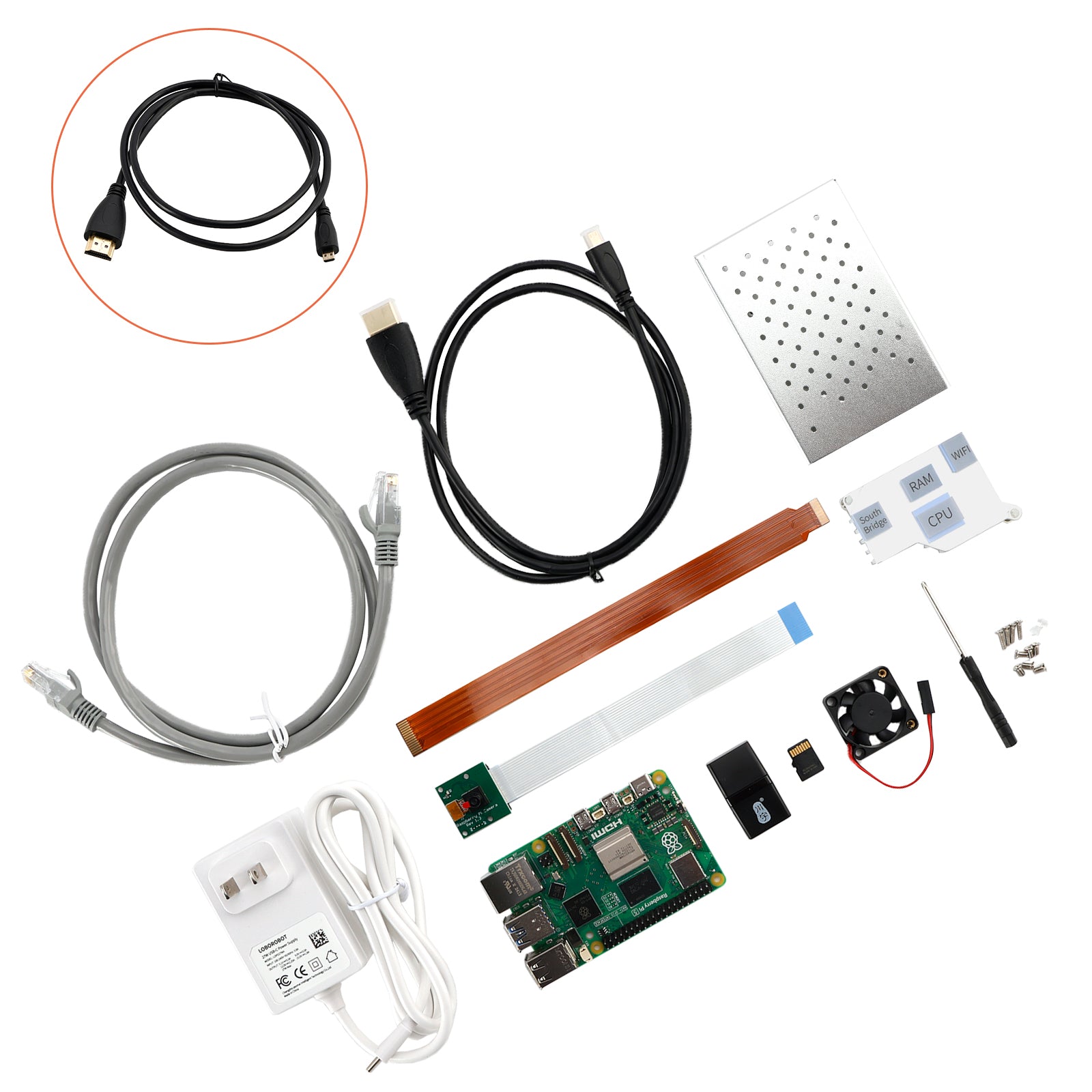 Raspberry Pi 5 Kit 8G Development Board Camera Python Programming Adva ...