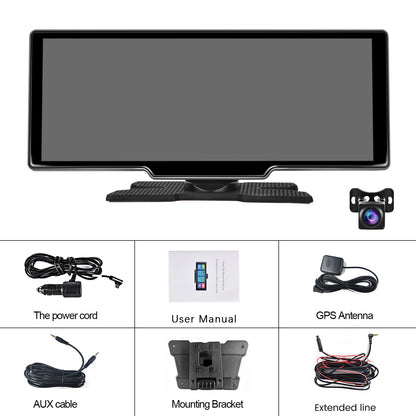 10.26inch Portable Bluetooth Car Navigation Carplay Wireless Car Radio + AHD Camera