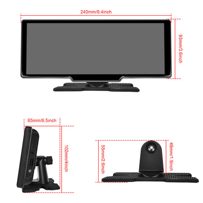 10.26inch Portable Bluetooth Car Navigation Carplay Wireless Car Radio + AHD Camera