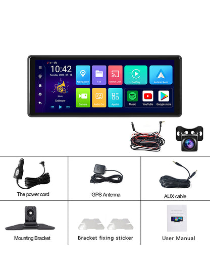 10.26inch Bluetooth Car Navigation Carplay Wireless Car Radio Recorder AHD Camera