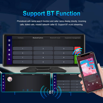 10.26inch Bluetooth Car Navigation Carplay Wireless Car Radio Recorder AHD Camera