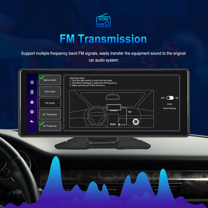 10.26inch Bluetooth Car Navigation Carplay Wireless Car Radio Recorder AHD Camera