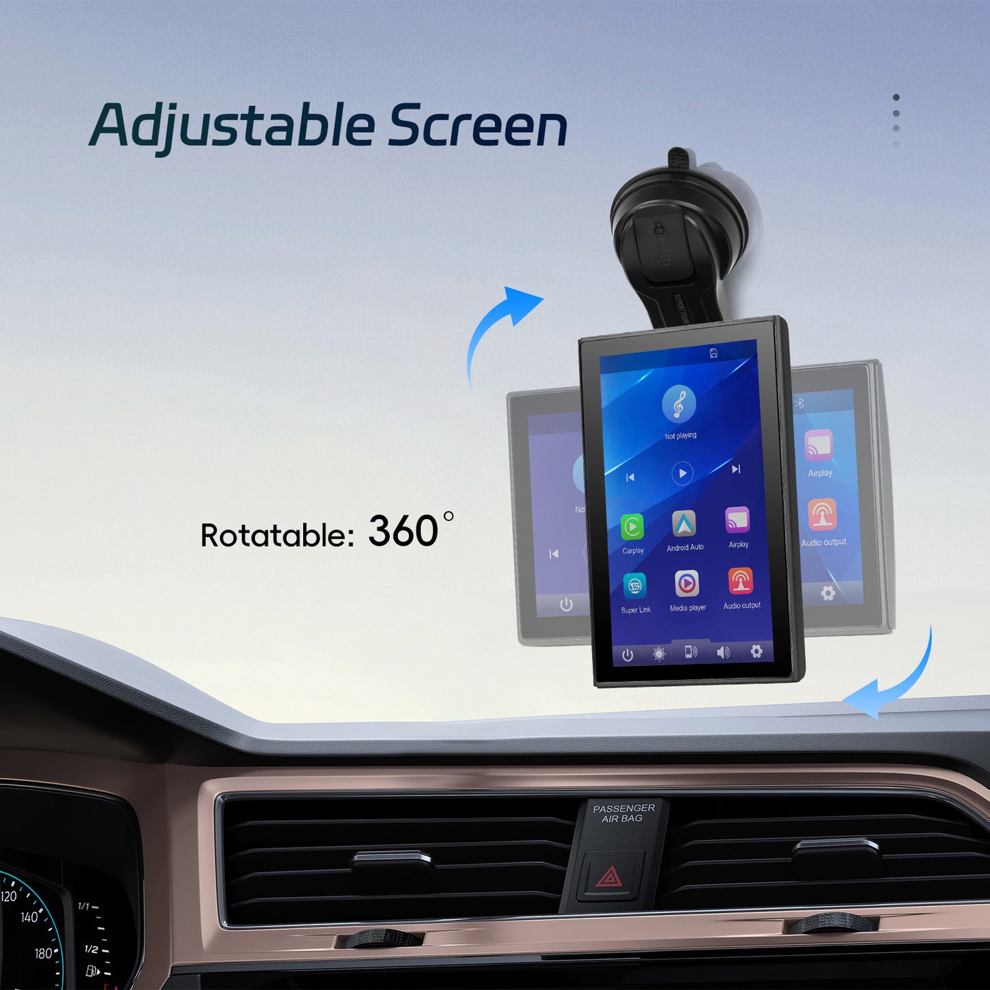 7-inch Full Touch Screen Apple CarPlay Horizontal Vertical Switching Camera