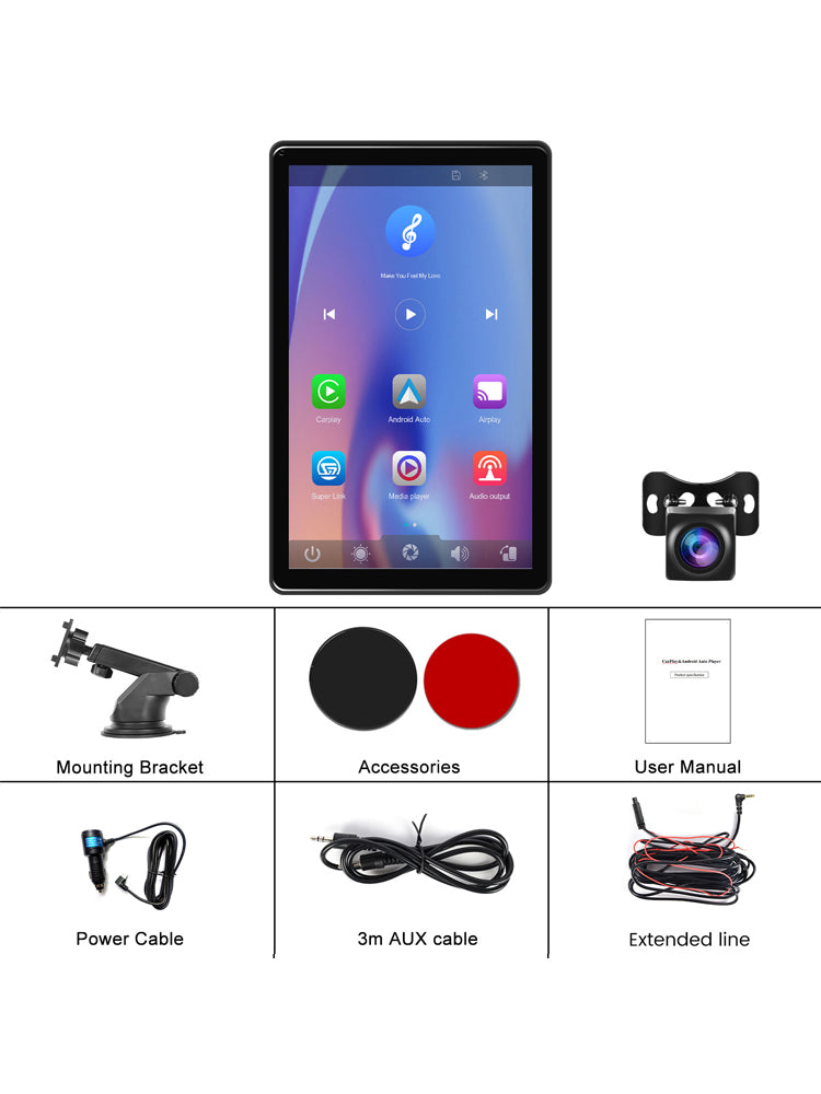 8-inch Full Touch Screen Apple CarPlay Horizontal Vertical Switching AHD Camera