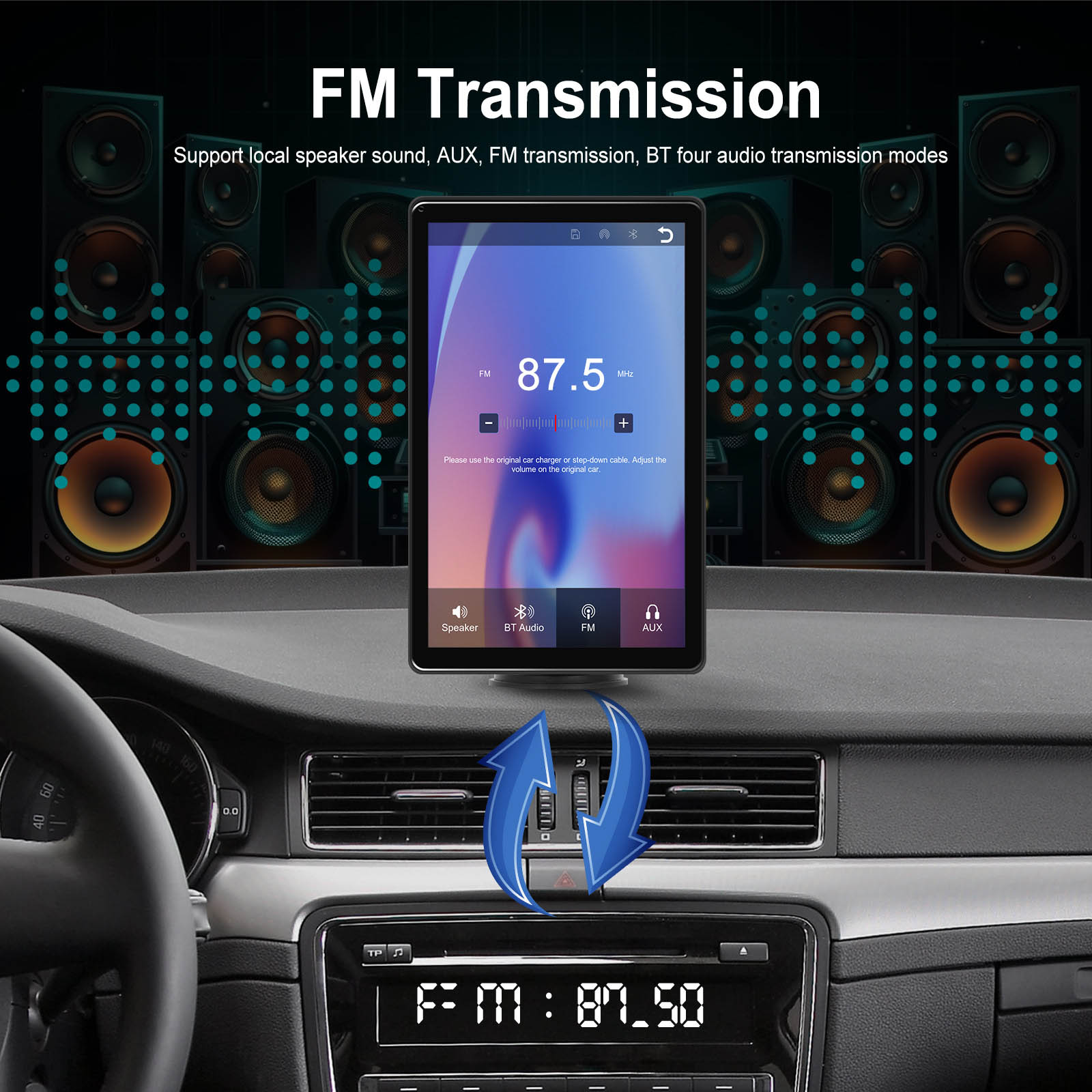 8-inch Full Touch Screen Apple CarPlay Horizontal Vertical Switching AHD Camera