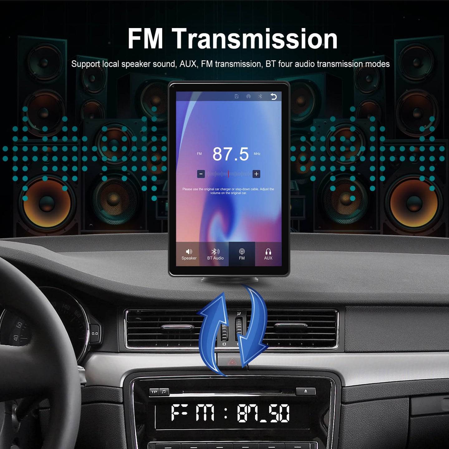 8-inch Full Touch Screen Apple CarPlay Horizontal Vertical Switching AHD Camera