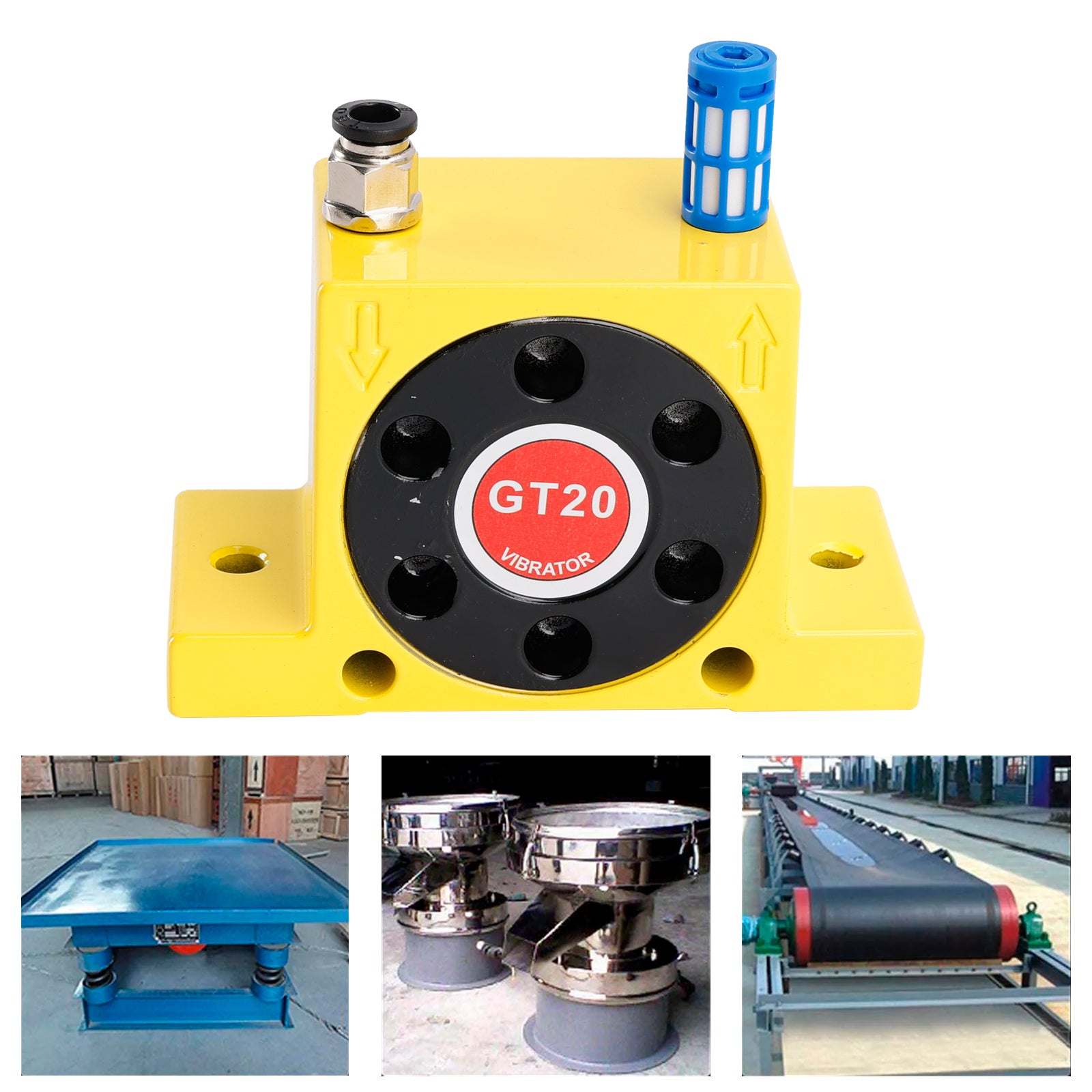 Pneumatic Turbine Vibrators GT20 1/4" Silent Golden Industrial Vibrator