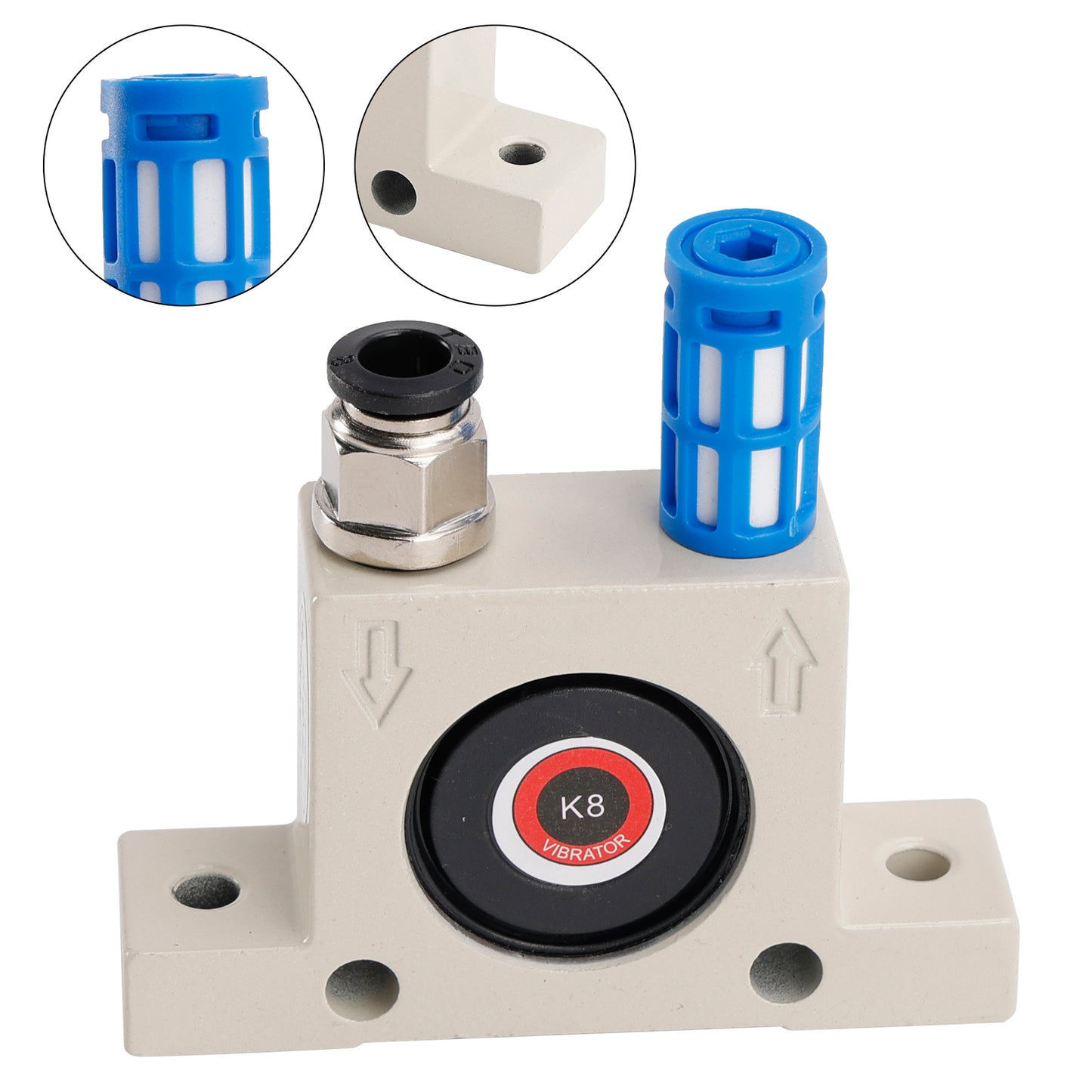 K8/10/13/16 Pneumatic Vibrator Power Concrete Vibrator Air Turbine Oscillator, K08