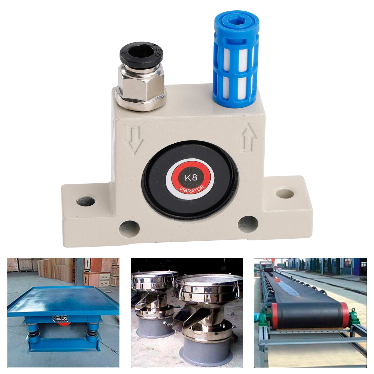 K8/10/13/16 Pneumatic Vibrator Power Concrete Vibrator Air Turbine Oscillator, K08