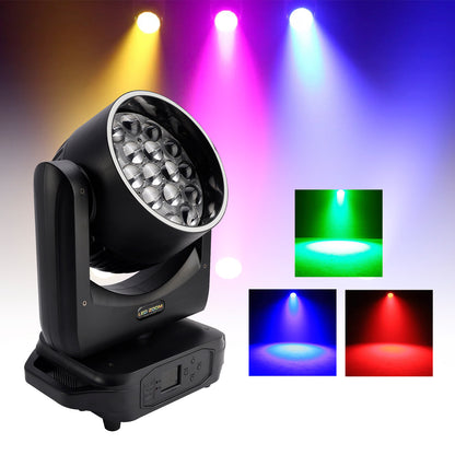 19x20W LED Zoom Moving Head Stage Light – RGBW DMX Beam & Wash Lighting for DJ Disco Party