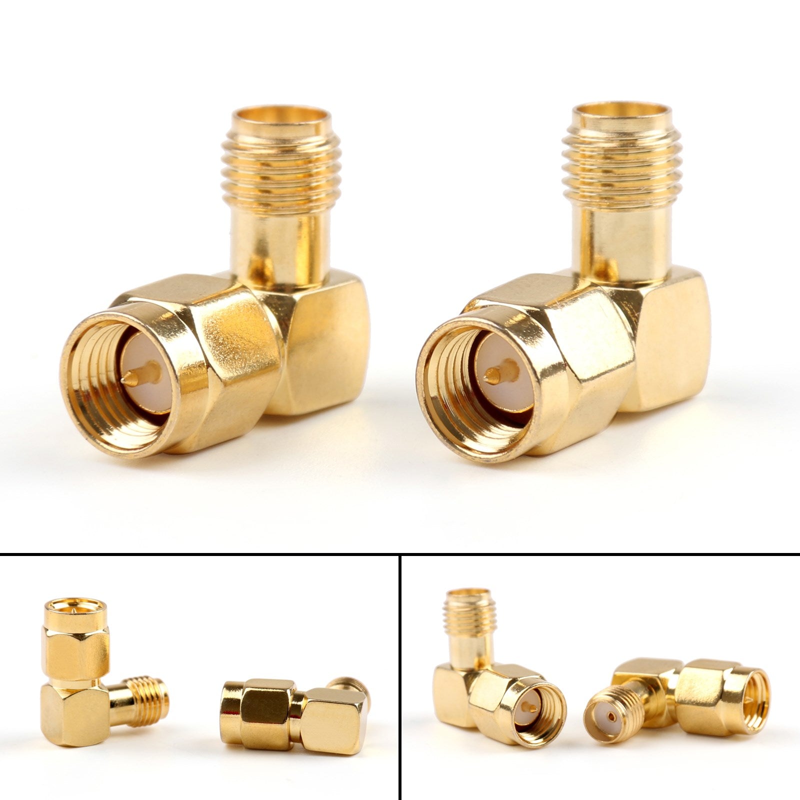20Pcs SMA Female Jack To SMA Male Plug Right Angle 90 Degree RF Connector US