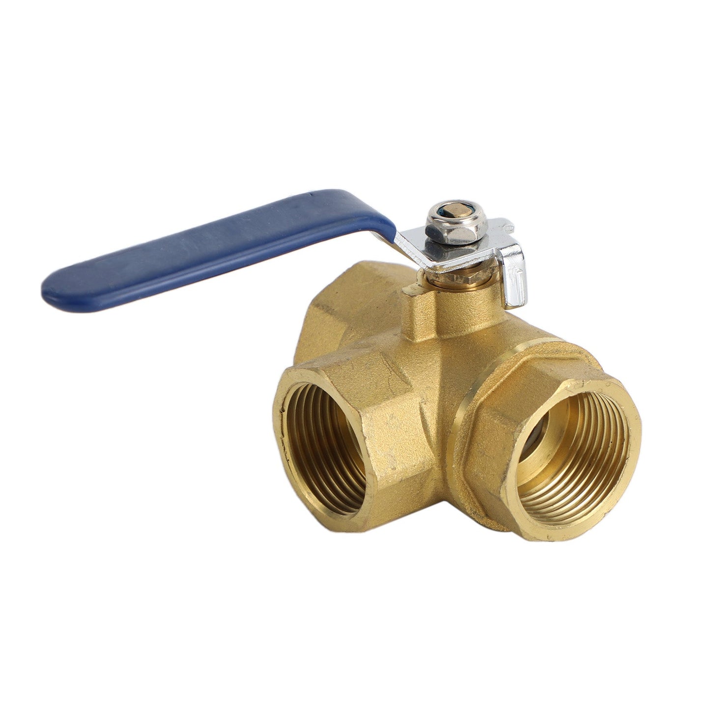 3-Way Ball Valve Female T Port Lever Handle Made Of Forged Brass