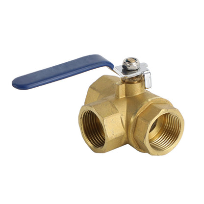 3-Way Ball Valve Female T Port Lever Handle Made Of Forged Brass