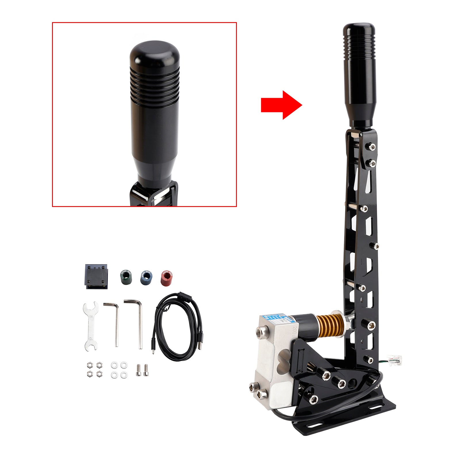 USB Handbrake Sim For PC Racing Games Logitech G29/G27/G25 T300 T500 RS PC 64bit 200KG Load Cell SIM Racing For Rally Adjustable