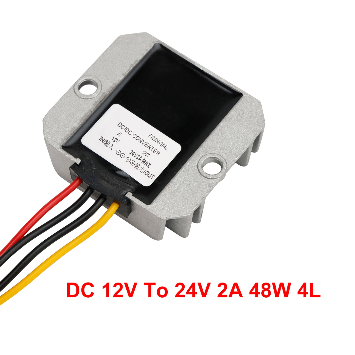 Waterproof DC 12V to 24V 2A 48W Step-Up Power Supply Converter Regulator