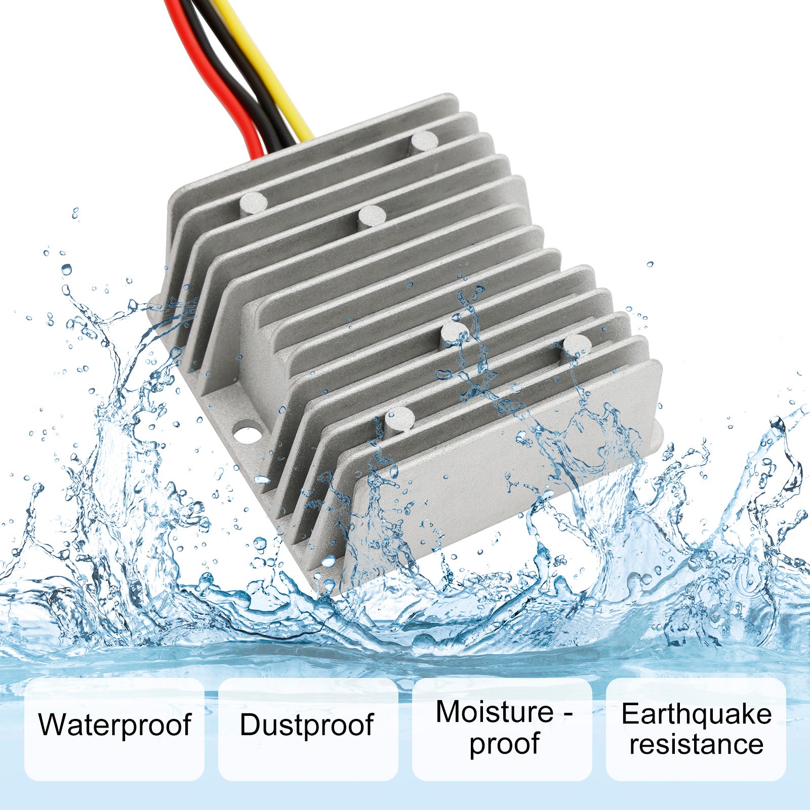 15A Waterproof DC/DC Converter Power Supply Regulator 30-90V Step Down To 12V