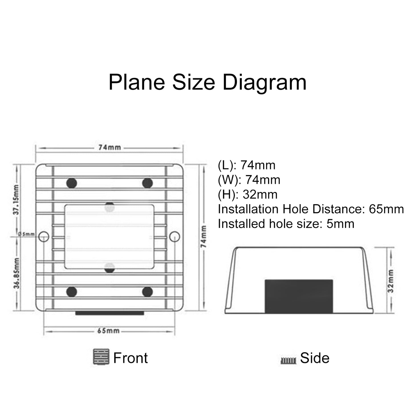 Waterproof DC-DC Step Down Converter – 30–120V to 12V 15A 180W Power Supply Regulator