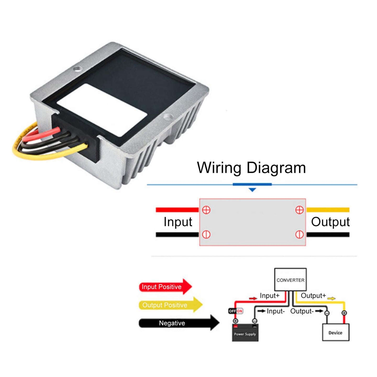 DC 18-36V Converter To DC 24V 10A Boost Buck Power Module Voltage Regulator