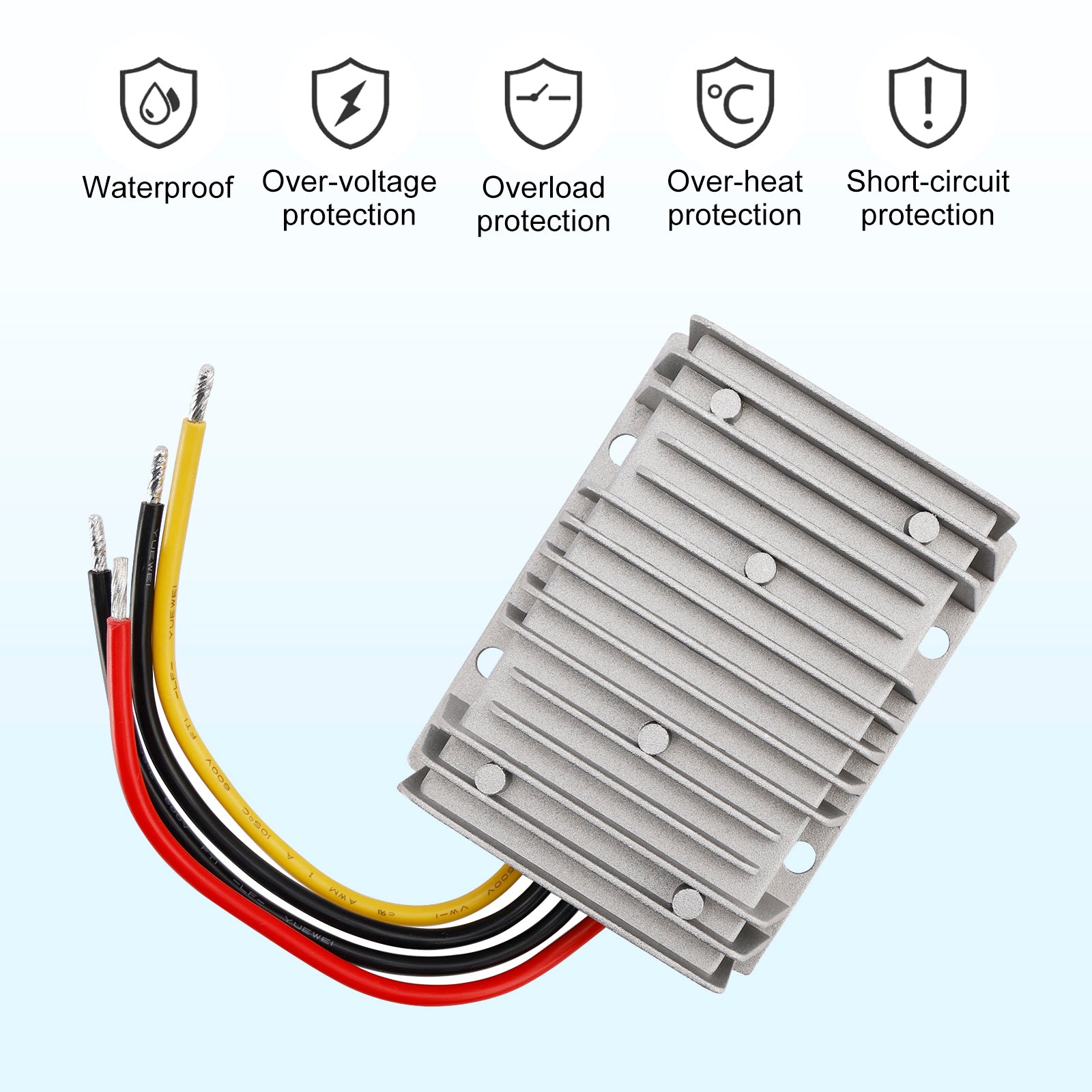 WaterProof 40-120V to 24V 20A 480W Step Down DC/DC Power Converter Regulator