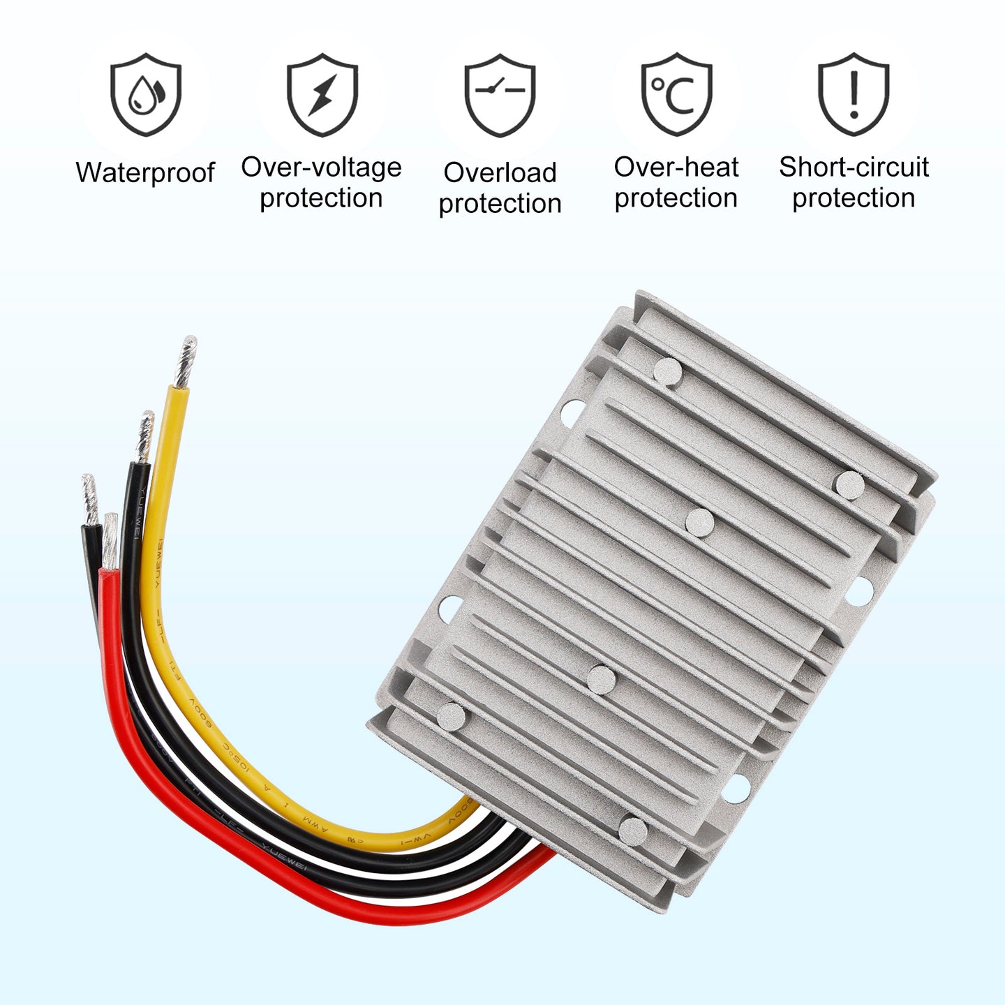 Waterproof DC 20-72V to 12V 30A 360W Step-Down Power Supply Converter Regulator