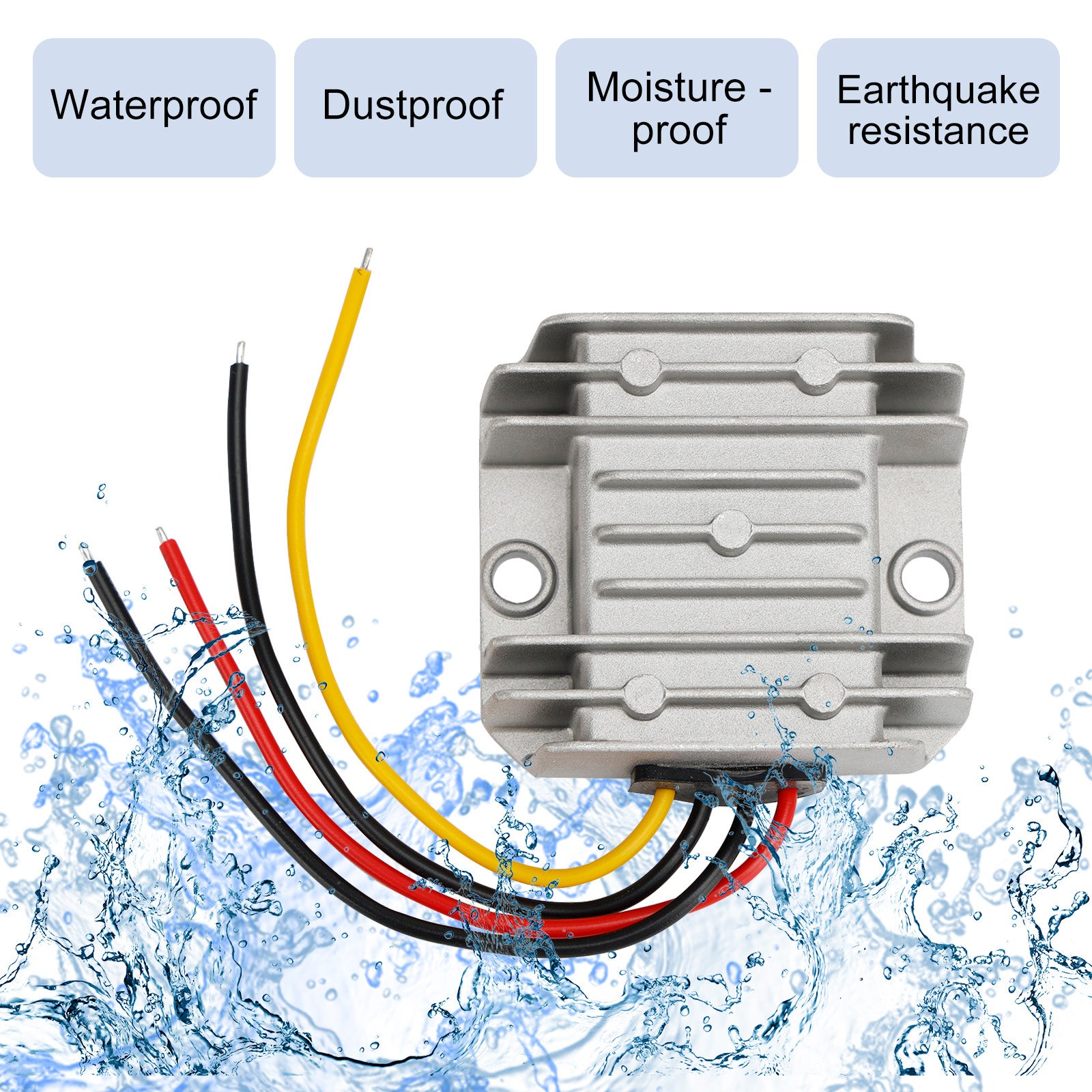 Waterproof DC 12V to 15V 3A 45W Step-Up Power Supply Converter Regulator
