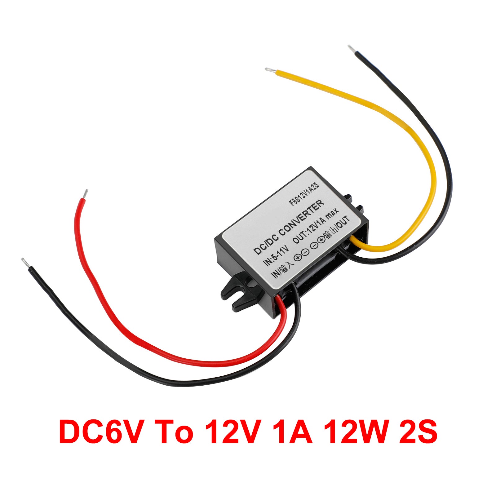 DC-DC 6V-12V 1A 12W Step Up Car Power Supply Converter Regulator Waterproof