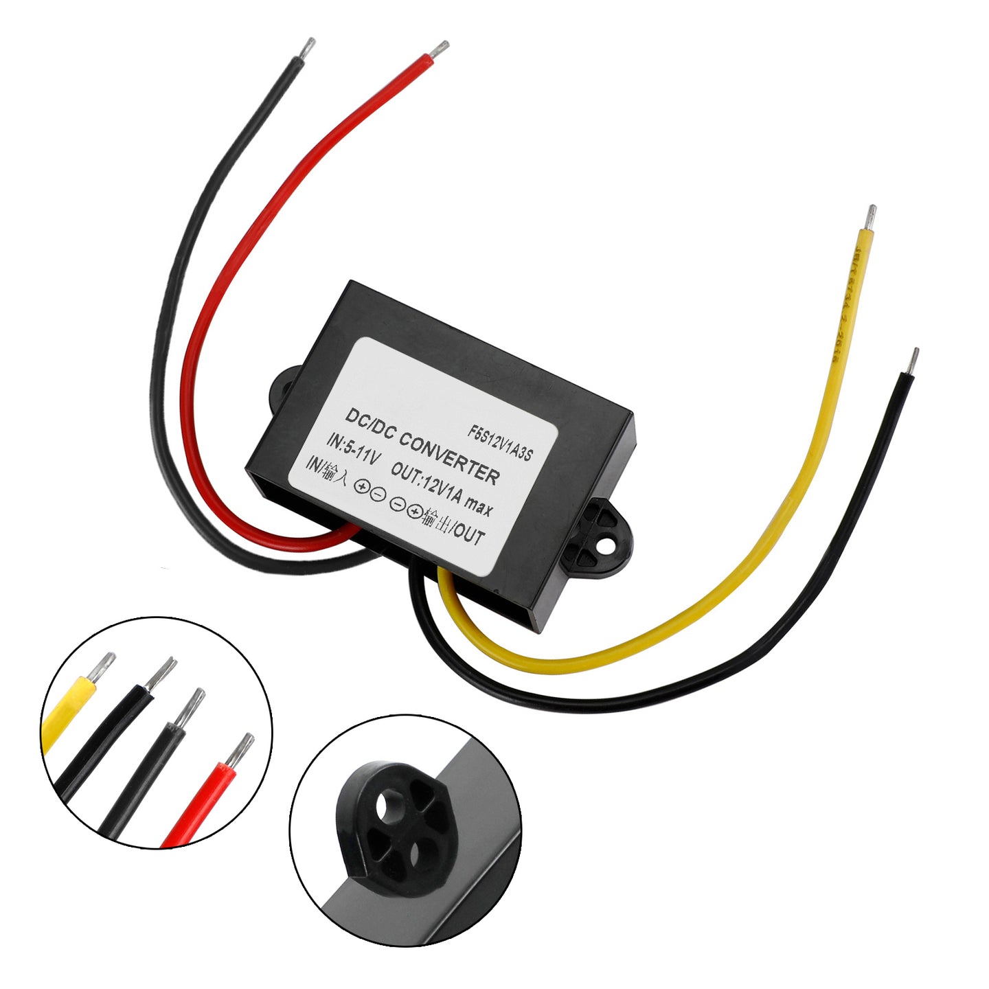 Waterproof DC-DC Boost Step-Up Converter 1A 6V To 12V Car Power Supply Module