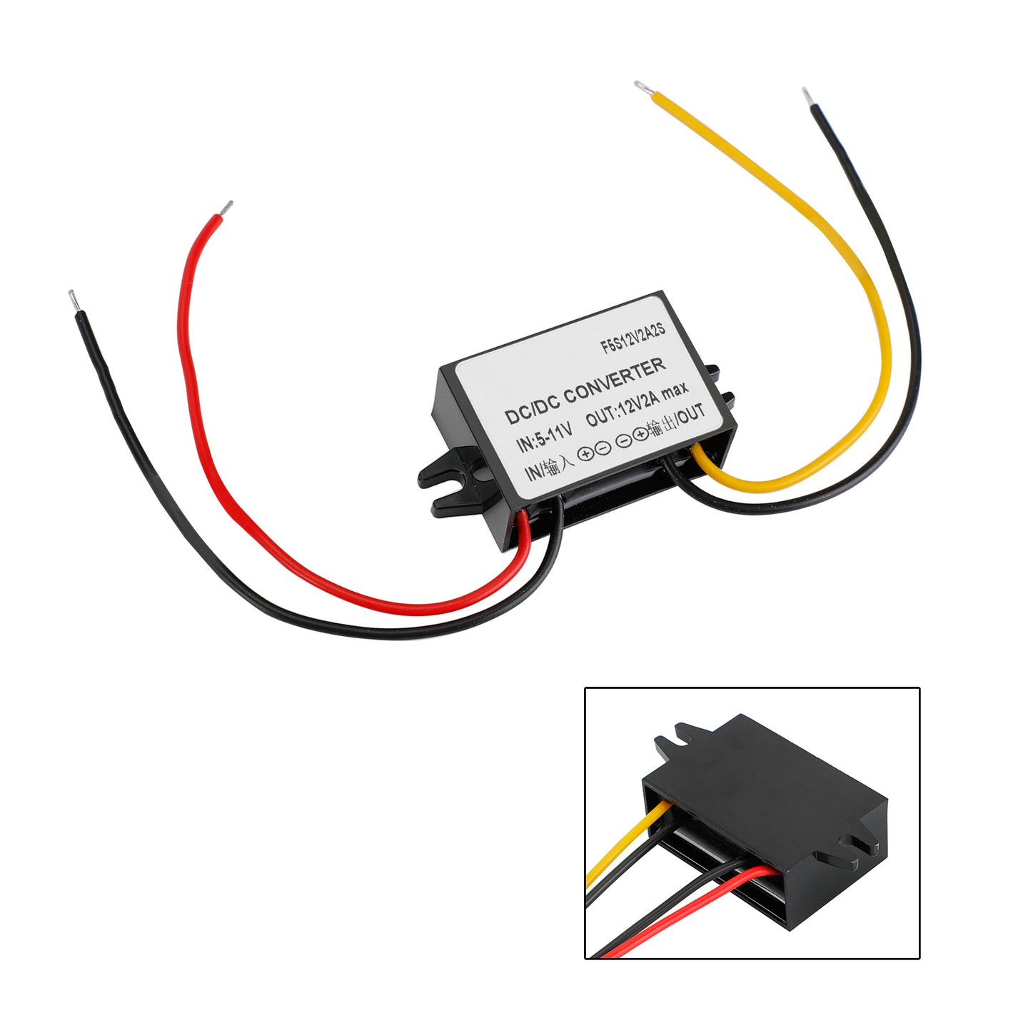 DC-DC 6V-12V 2A 24W Step Up Car Power Supply Converter Regulator Waterproof