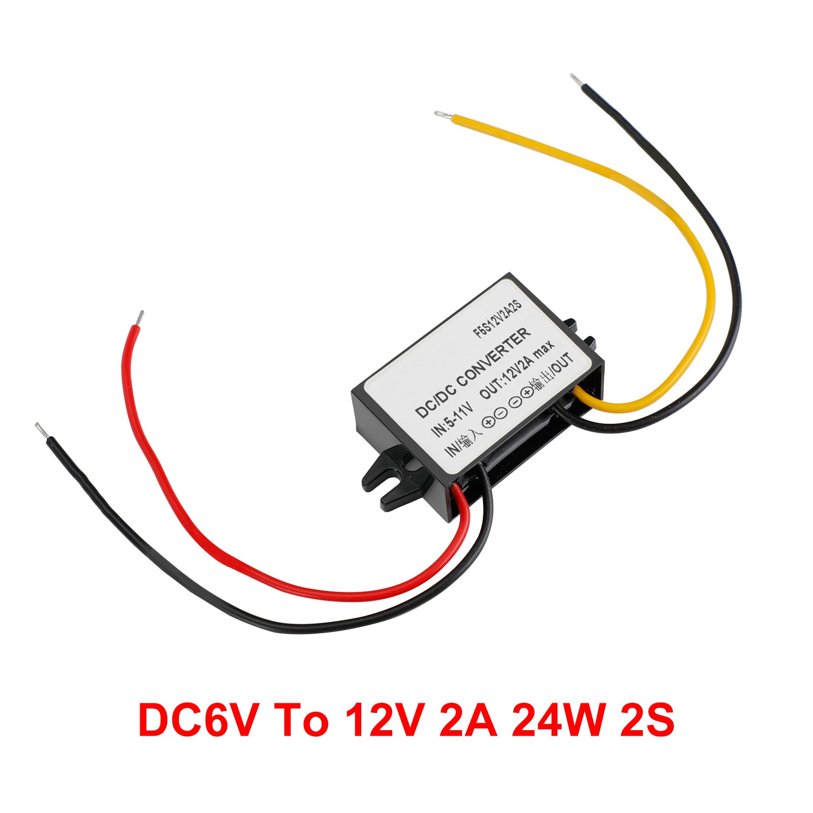 DC-DC 6V-12V 2A 24W Step Up Car Power Supply Converter Regulator Waterproof
