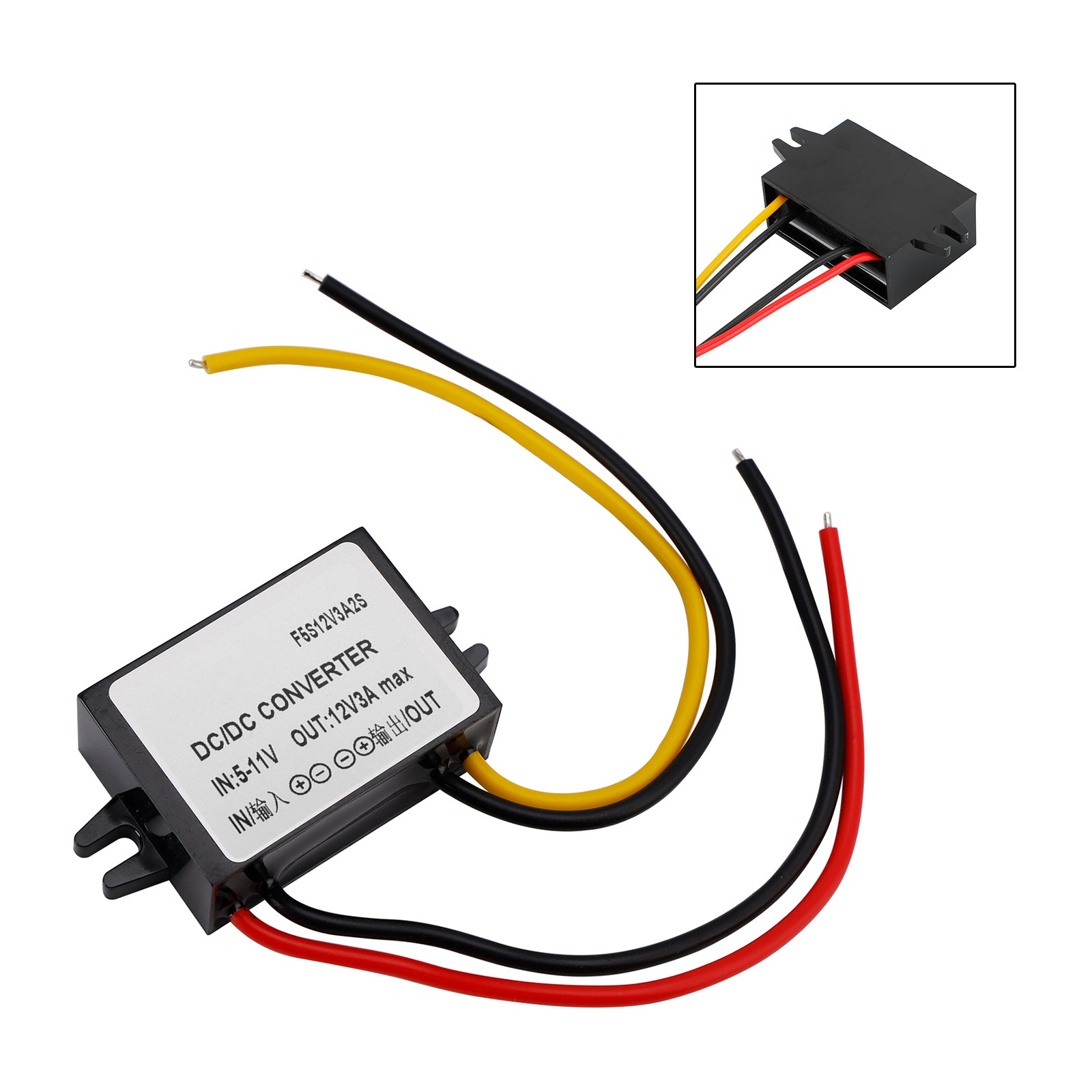 DC-DC 6V-12V 3A 36W Step Up Car Power Supply Converter Regulator Waterproof