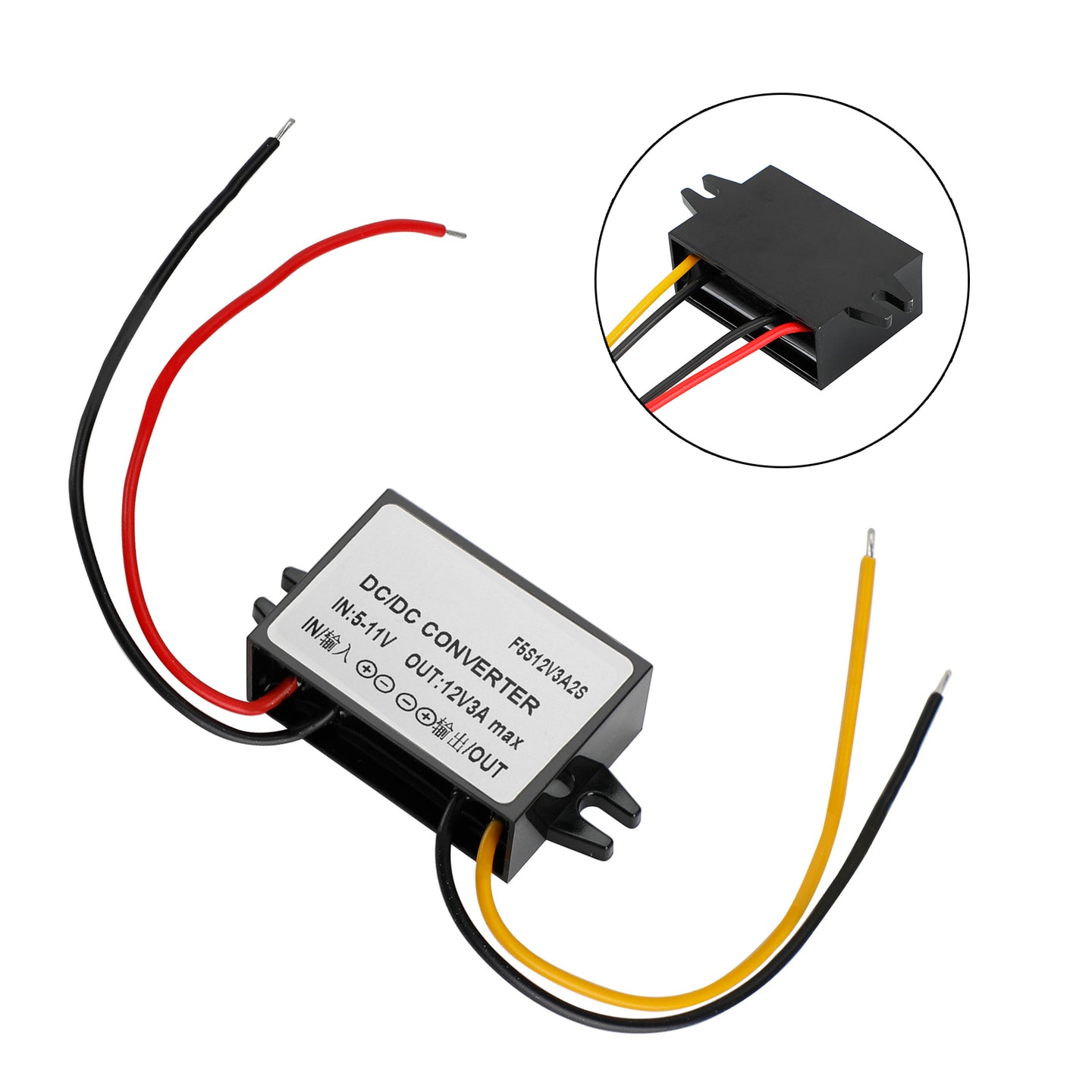 DC-DC 6V-12V 3A 36W Step Up Car Power Supply Converter Regulator Waterproof
