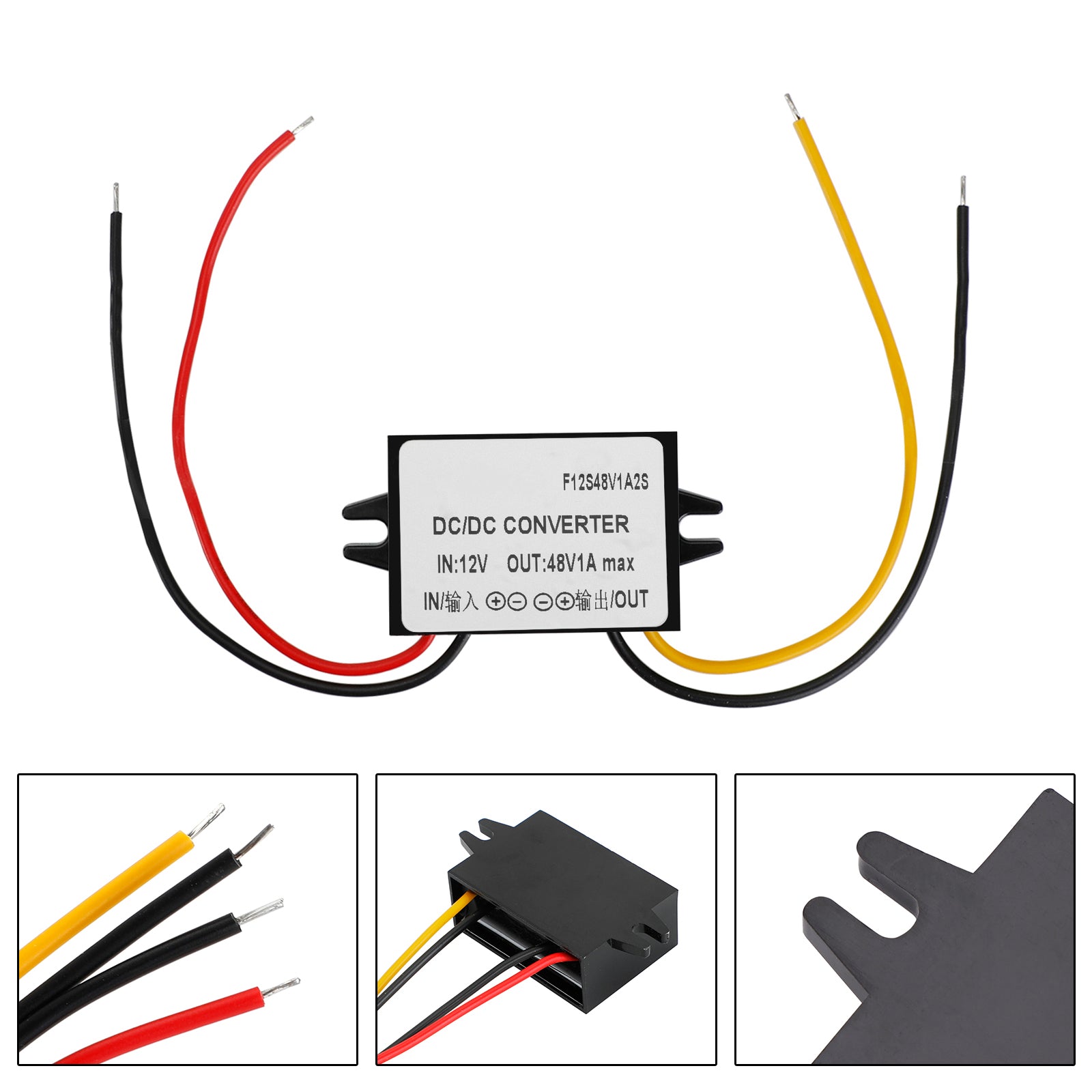 DC-DC 12V-48V 1A 48W Step Up Car Power Supply Converter Regulator Waterproof