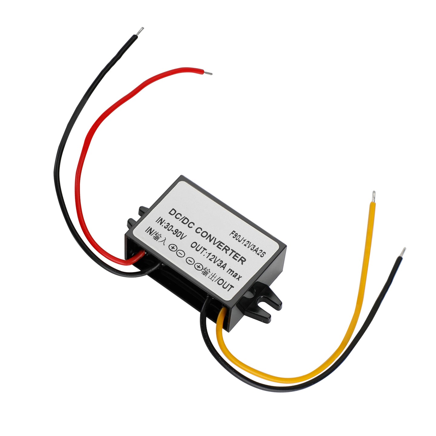 Waterproof DC-DC Converter 30-90V Step Down to 12V Power Supply Module 3A