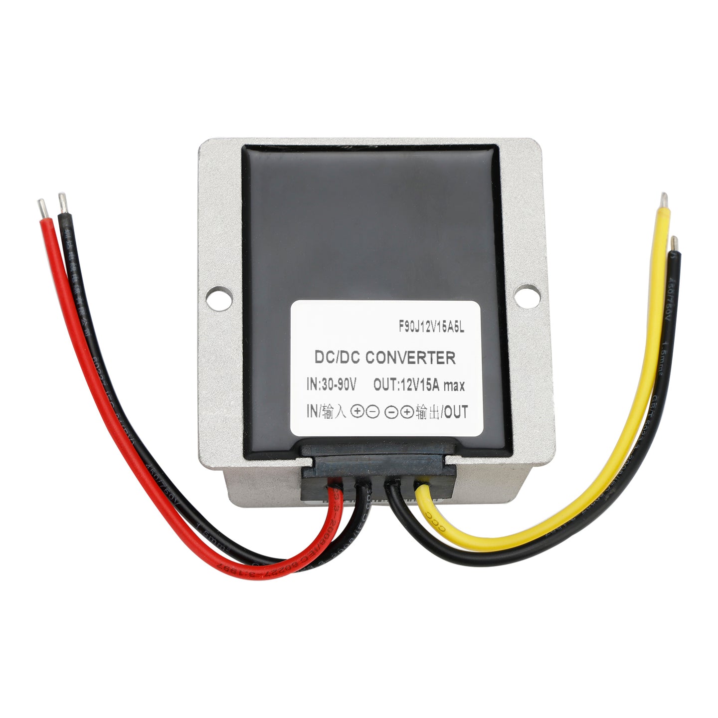 15A Waterproof DC/DC Converter Power Supply Regulator 30-90V Step Down To 12V