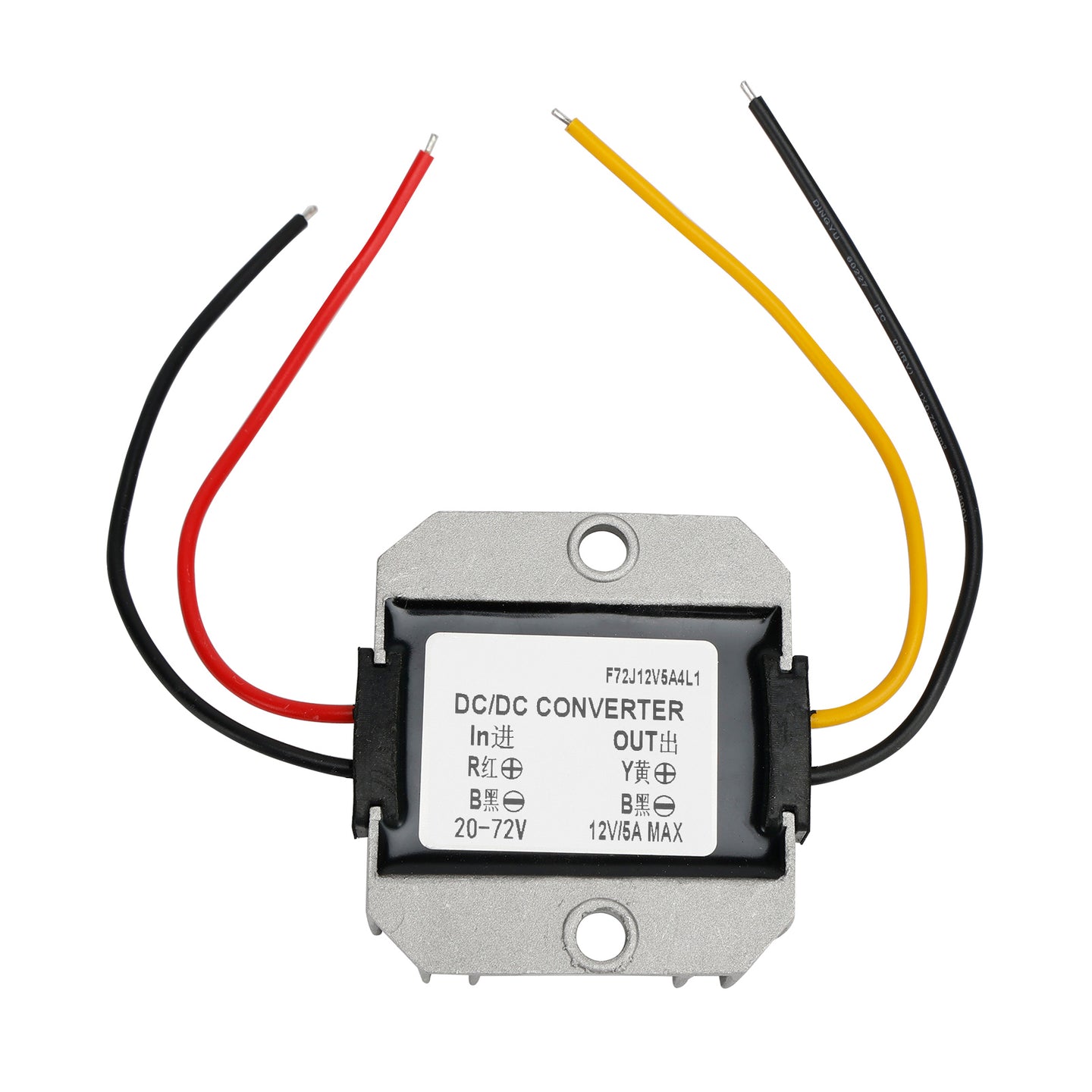 Waterproof Buck Step Down Converter 20-72V to DC12V 5A Car Power Module