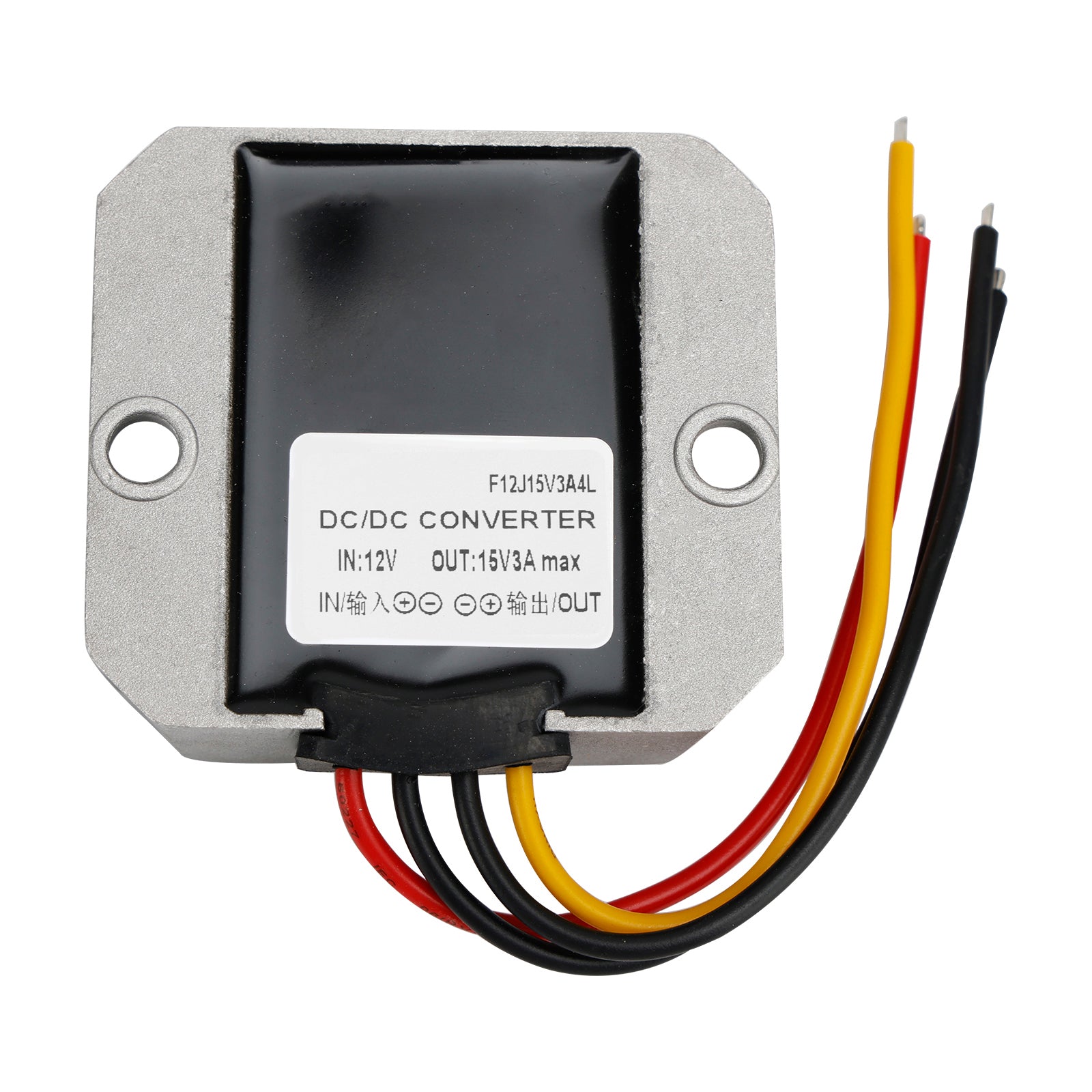 Waterproof DC 12V to 15V 3A 45W Step-Up Power Supply Converter Regulator