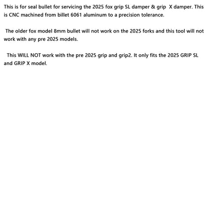 GRIP SL/X Damper Cartridge Bullet for FOX Service/Rebuild 2025 (Copy)