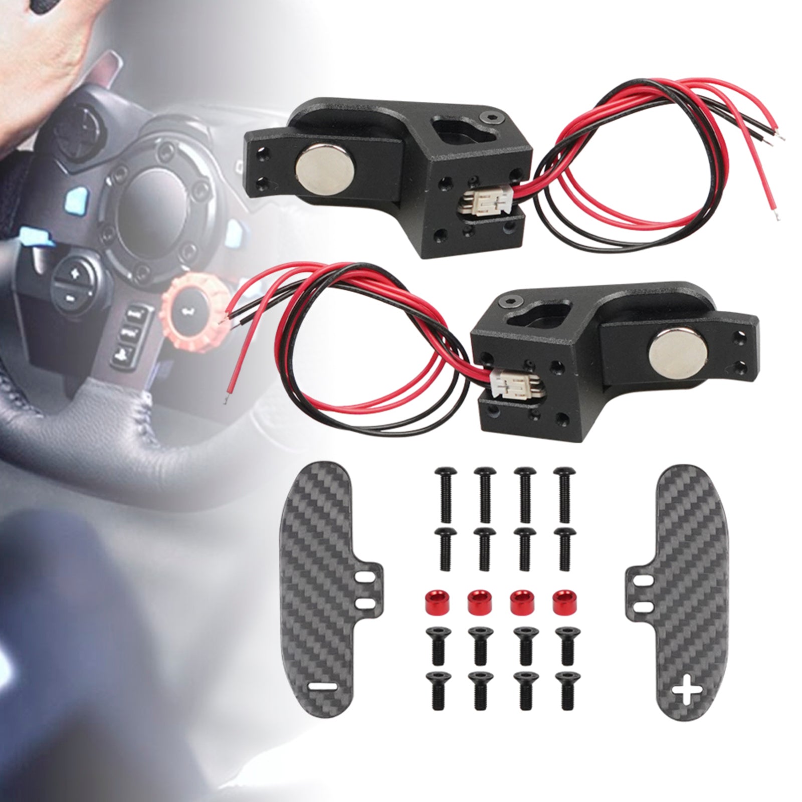 Racing Game Simulation Steering Wheel Magnetic Shift Paddles For Logitech G29G27