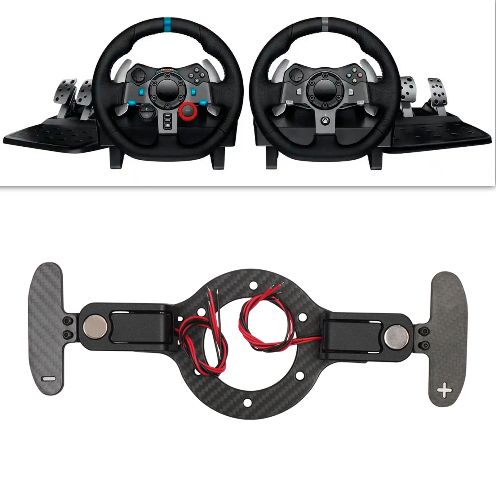 Shift Paddles Racing Game Simulation Steering Wheel Magnetic Paddles with Mount