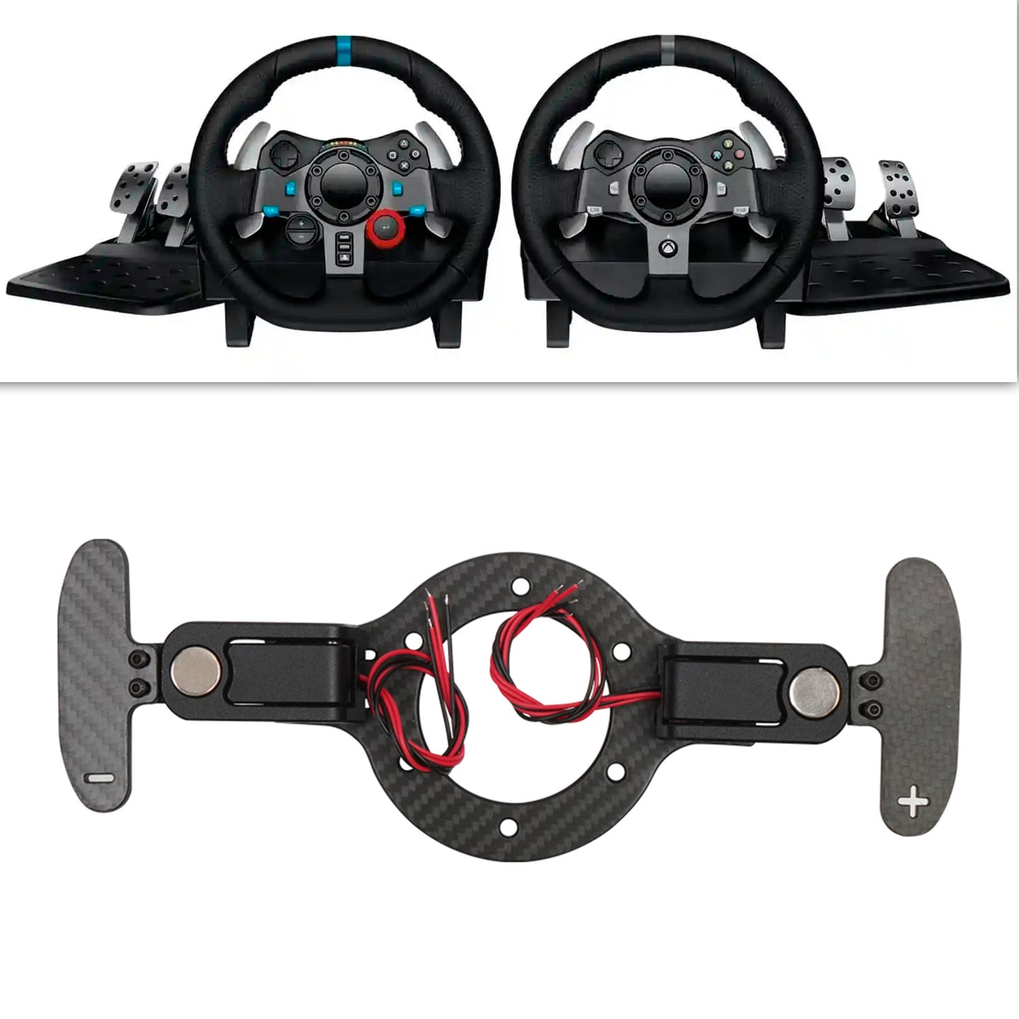 Shift Paddles Racing Game Simulation Steering Wheel Magnetic Paddles with Mount