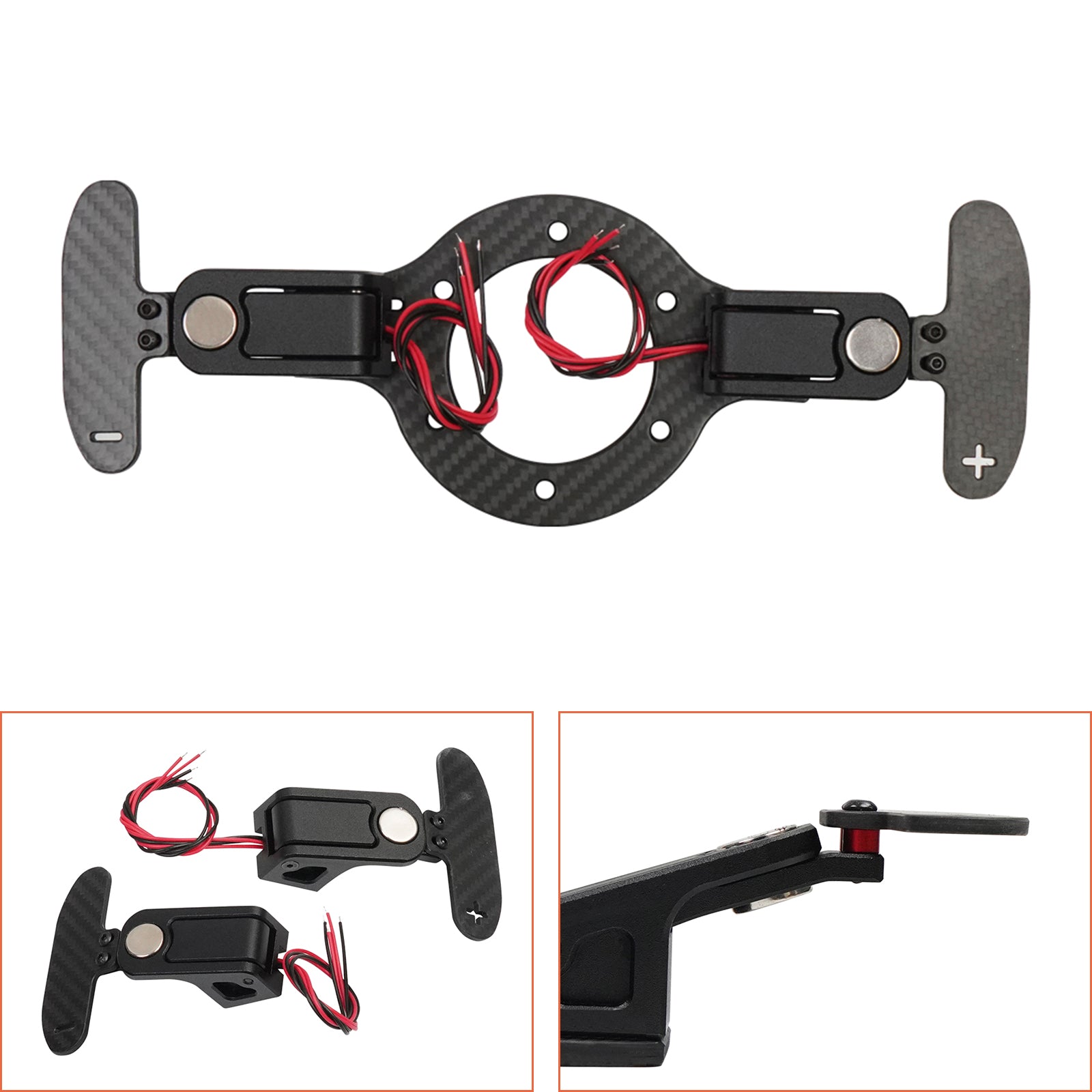 Shift Paddles Racing Game Simulation Steering Wheel Magnetic Paddles with Mount
