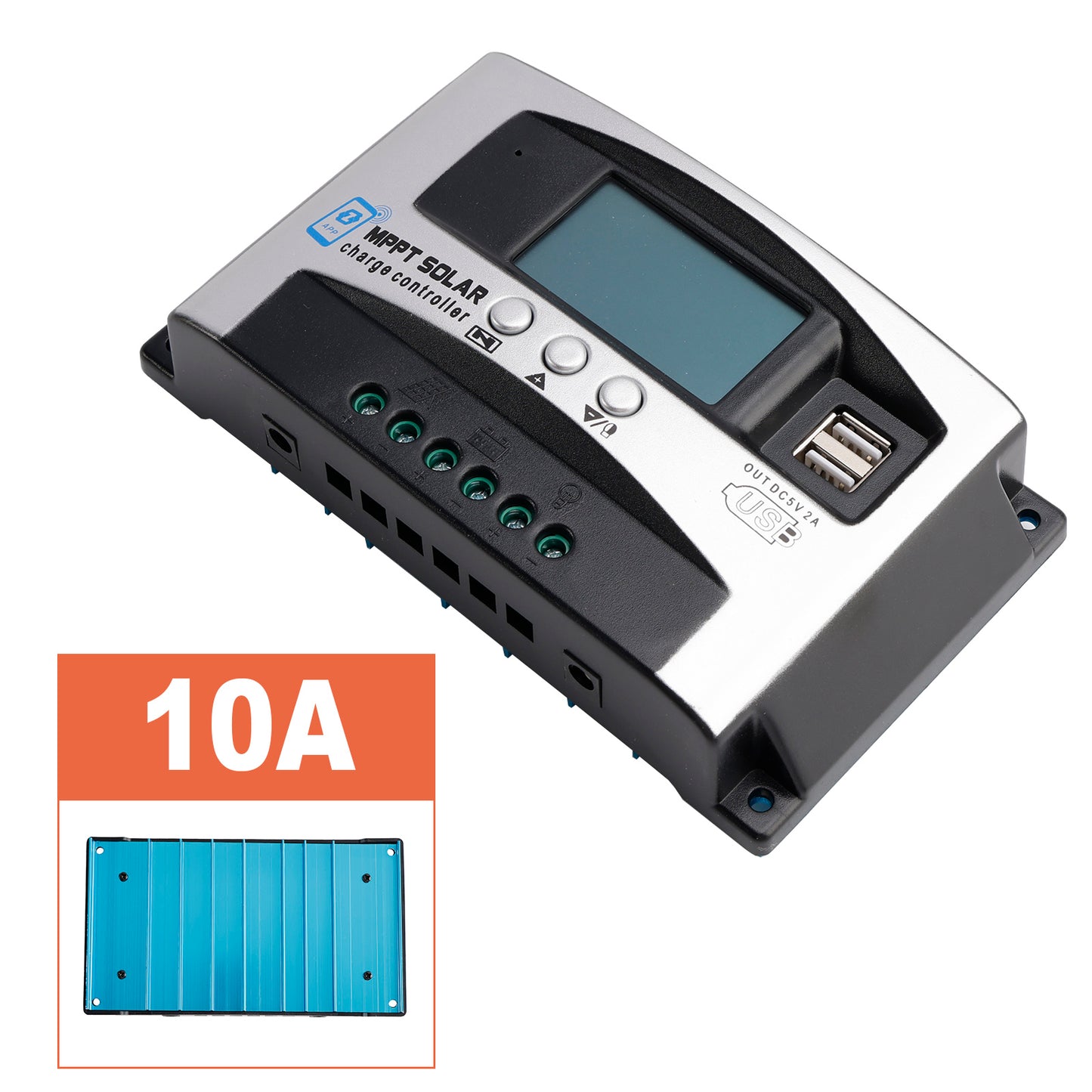 10A MPPT High Energy Solar DSP Controller Repair Battery APP to Remotely Manage