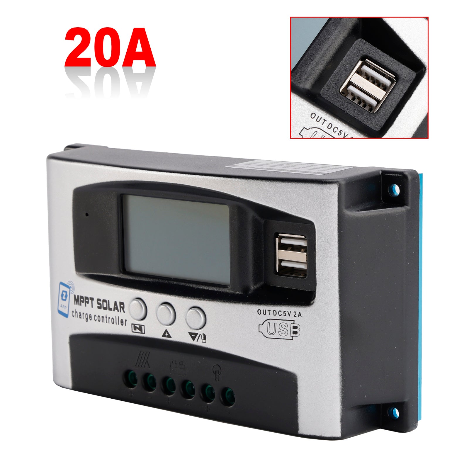 20A MPPT High Energy Solar DSP Controller Repair Battery APP to Remotely Manage