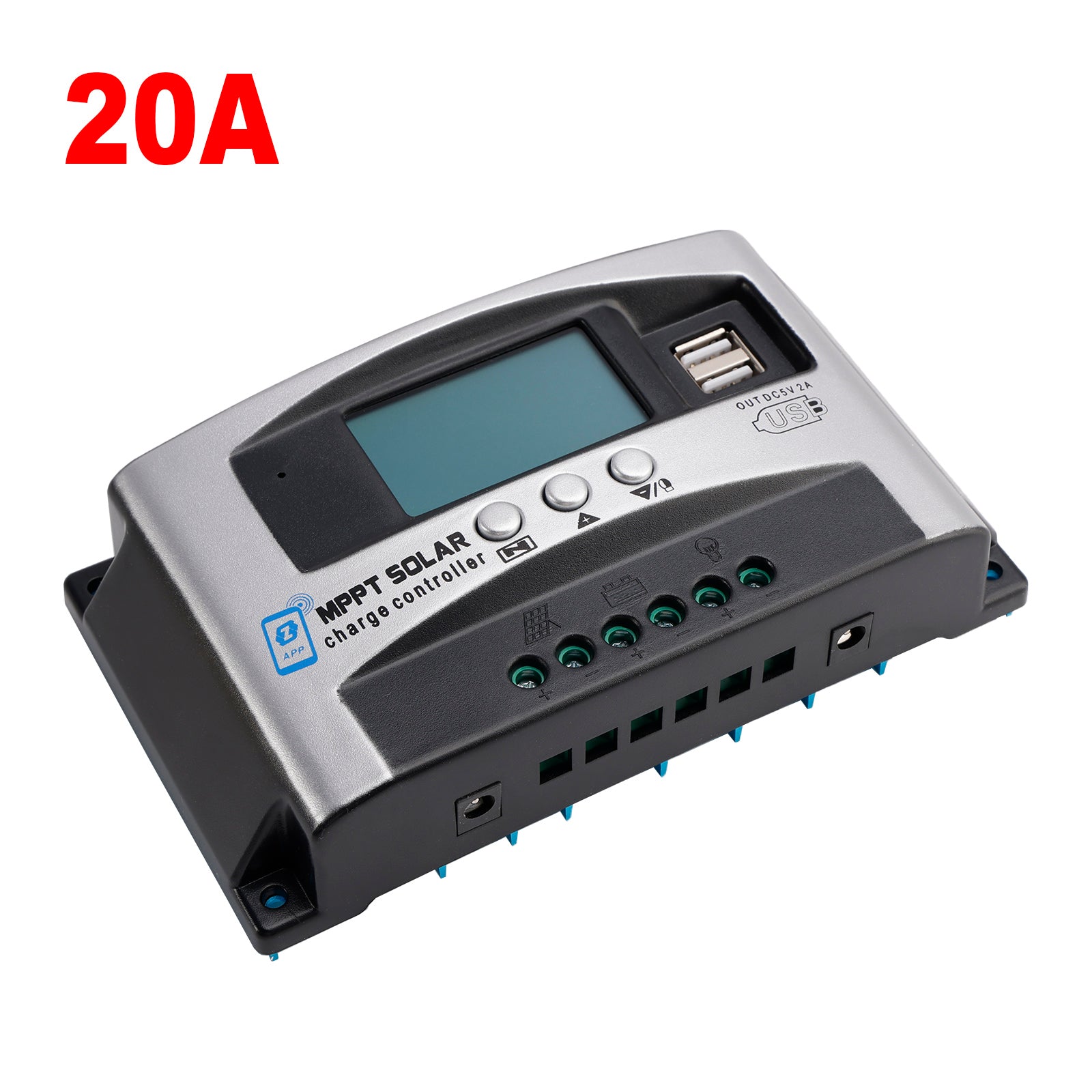 20A MPPT High Energy Solar DSP Controller Repair Battery APP to Remotely Manage