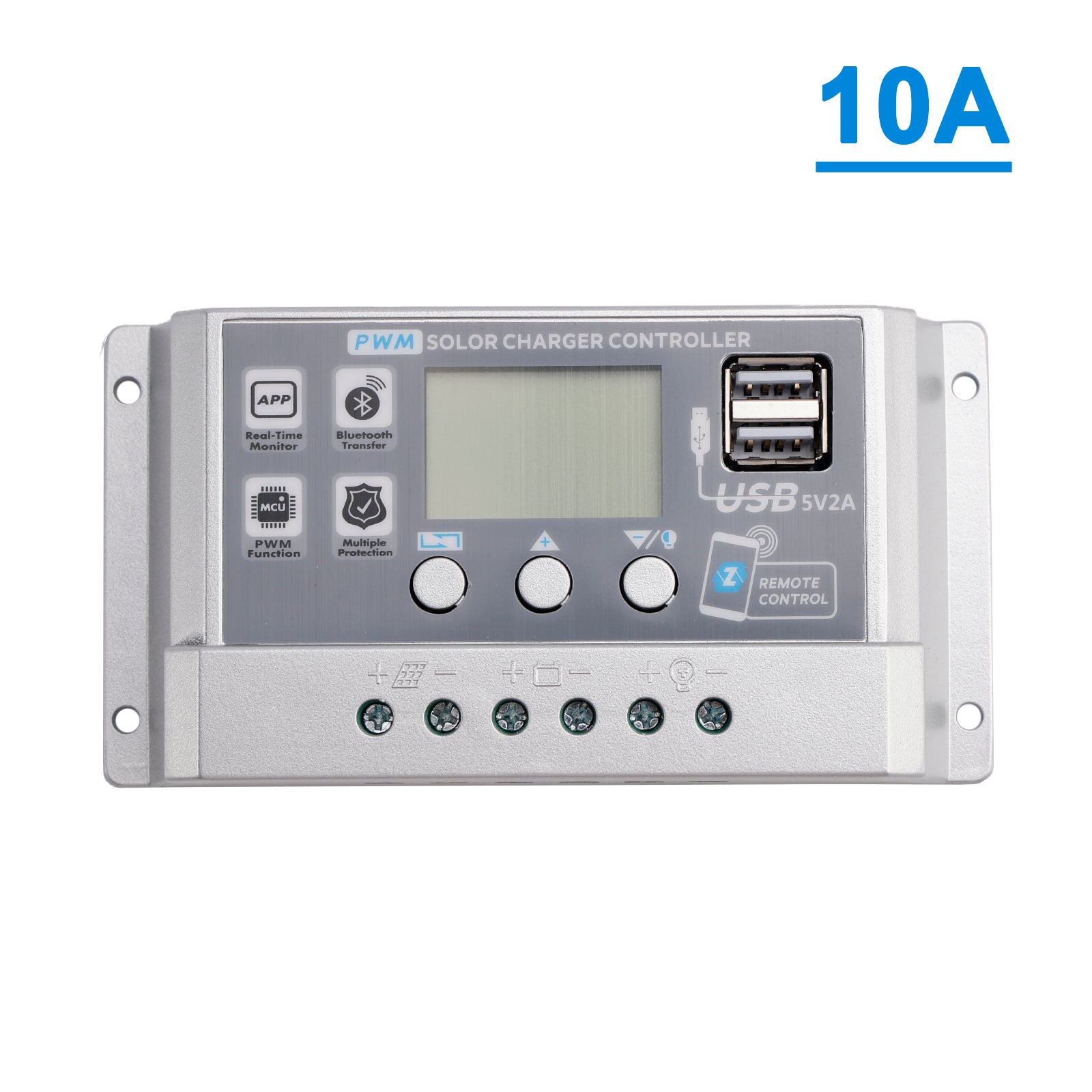 10A PWM Solar Controller Mobile APP Intelligent Control 12V24V Solar Controller