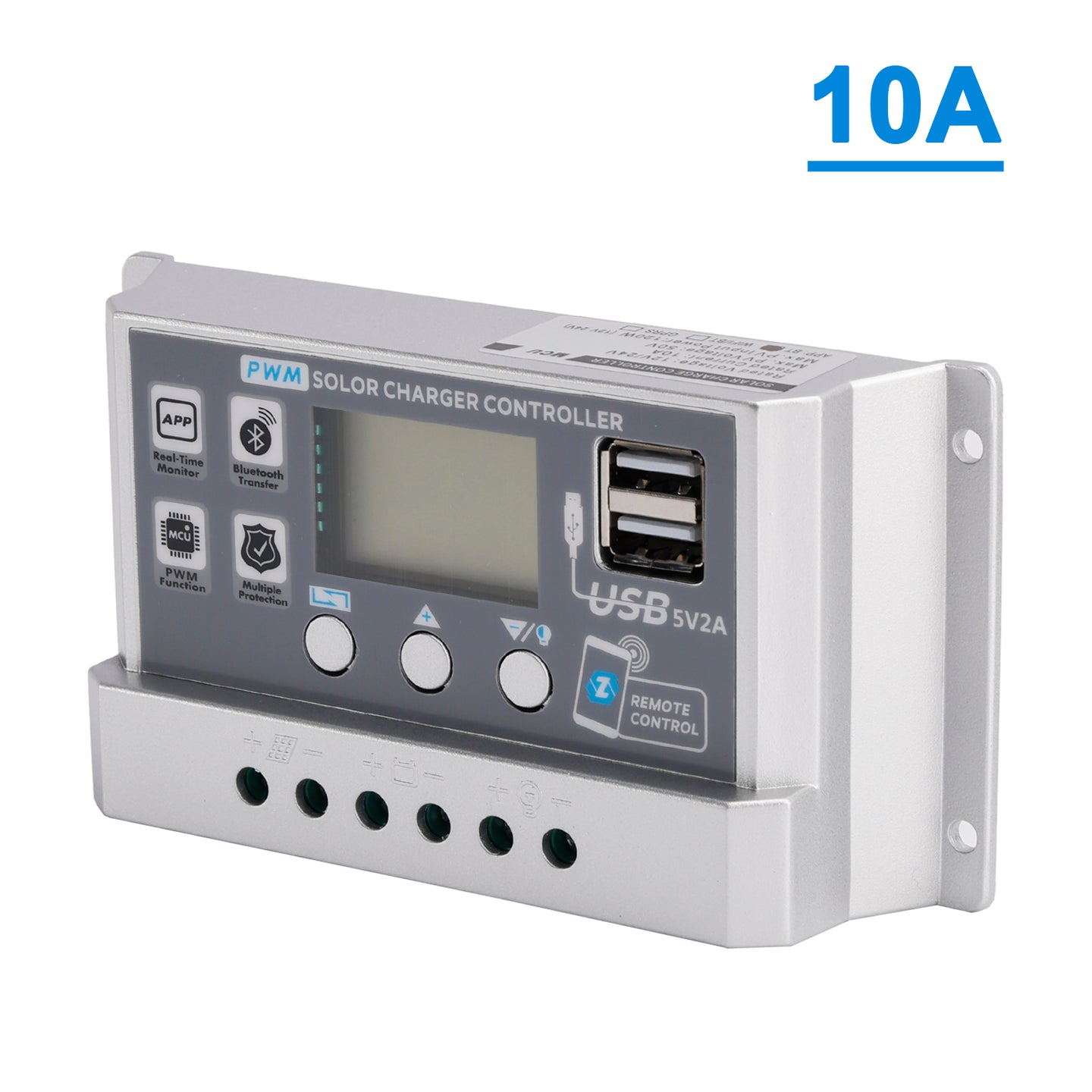 10A PWM Solar Controller Mobile APP Intelligent Control 12V24V Solar Controller