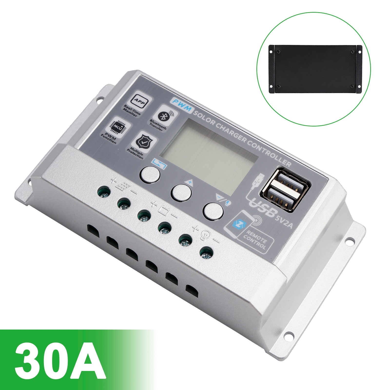 30A PWM Solar Controller Mobile APP Intelligent Control 12V24V Solar Controller