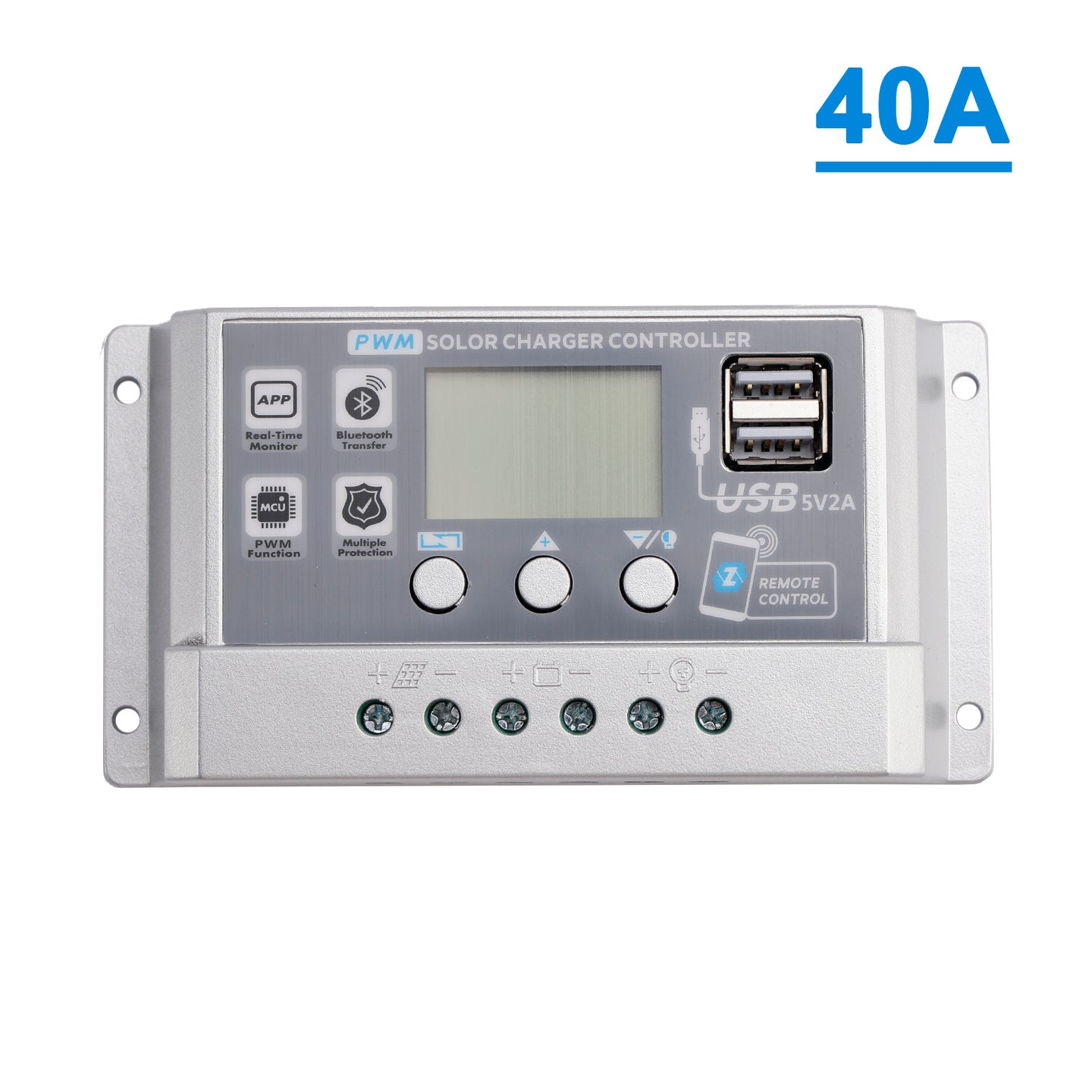 40A PWM Solar Controller Mobile APP Intelligent Control 12V24V Solar Controller