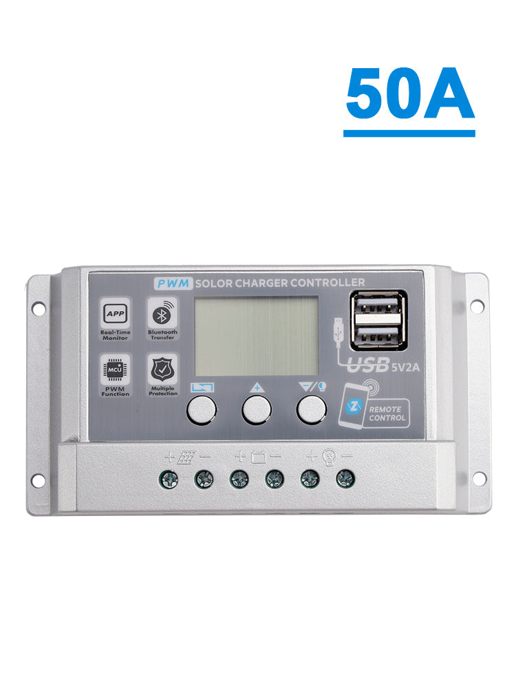 50A PWM Solar Controller Mobile APP Intelligent Control 12V24V Solar Controller